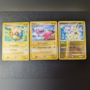 Pokemon Card Lot Mareep,Flaaffy,Ampharos 94,50,1 DPBP